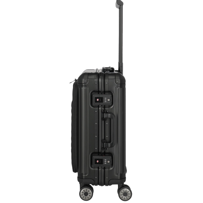 travelite next business trolley med frontlomme. sort, fra siden