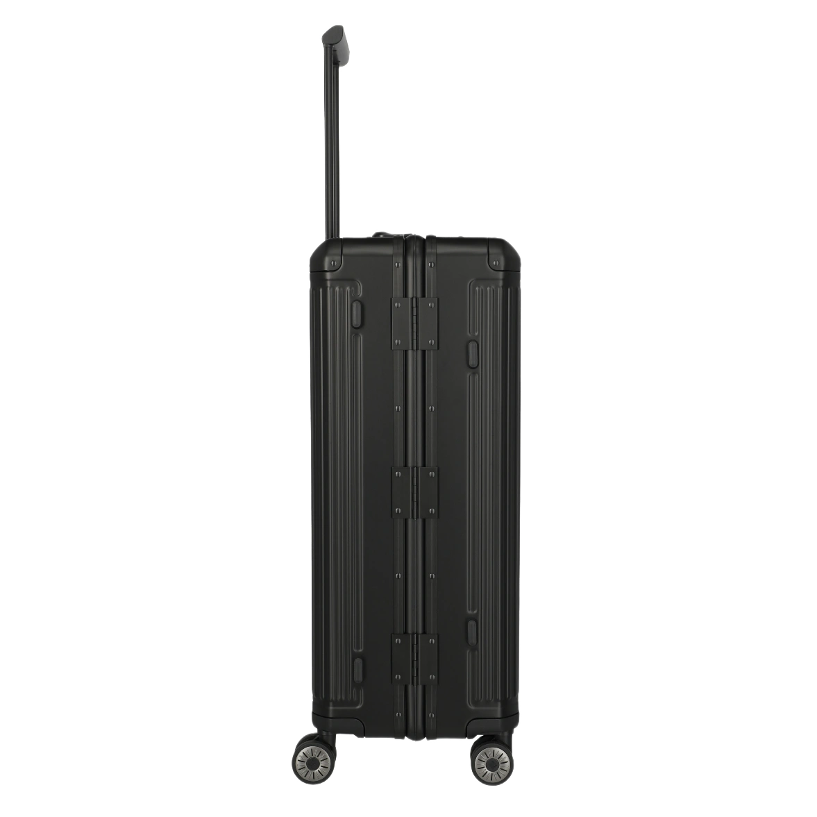 travelite next 2.0 stor aluminium kuffert, sort, fra siden