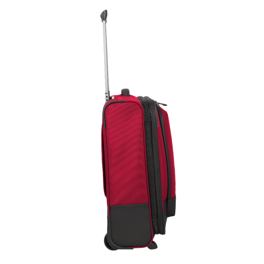 travelite Crosslite 2-hjulet rød kabinekuffert, fra siden