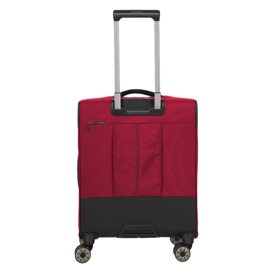 travelite crosslite slim kabinekuffert rød, bagfra