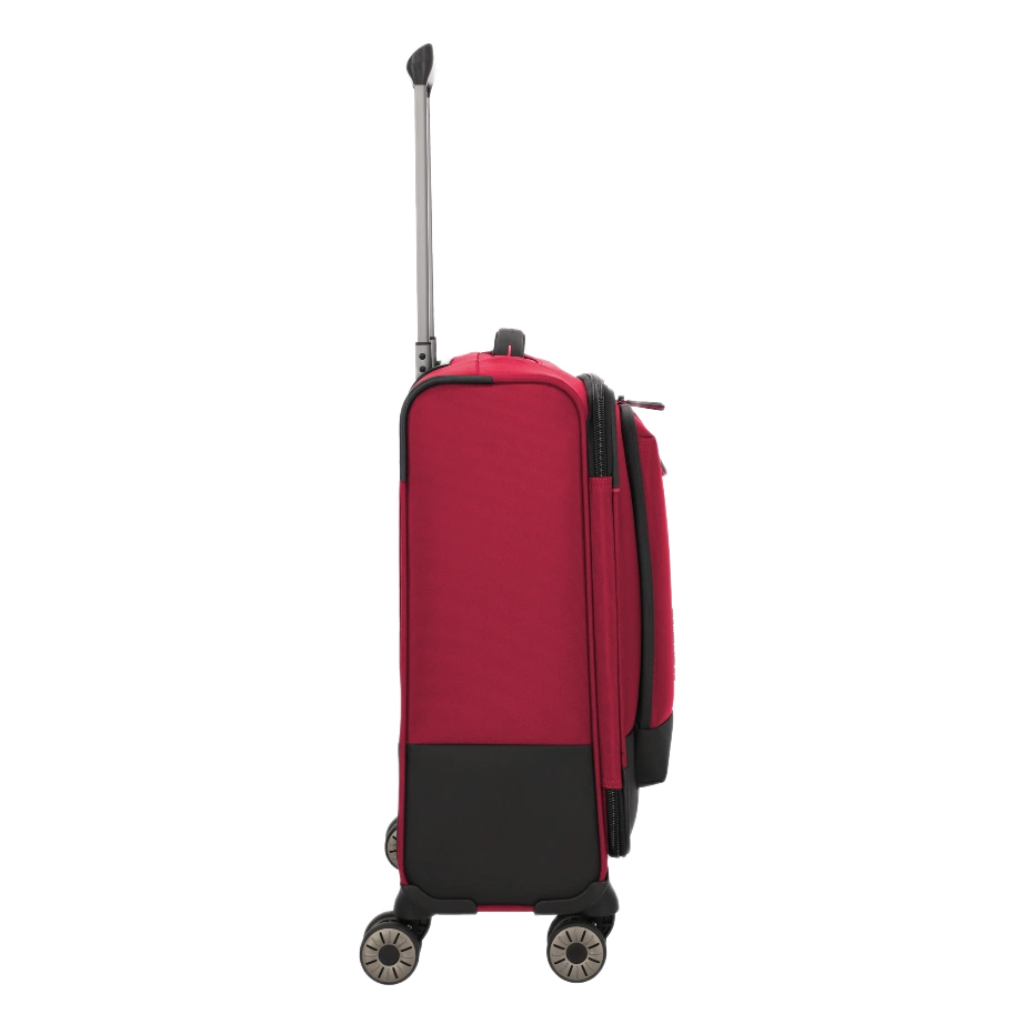 travelite crosslite slim kabinekuffert rød, fra siden