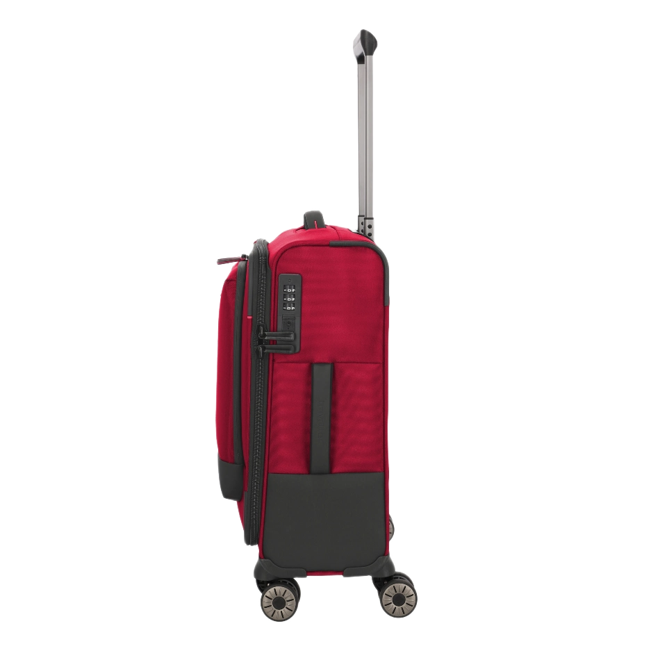 travelite crosslite slim kabinekuffert rød, fra siden