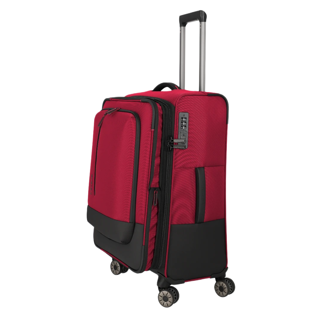 travelite Crosslite Medium kuffert, rød, skråt