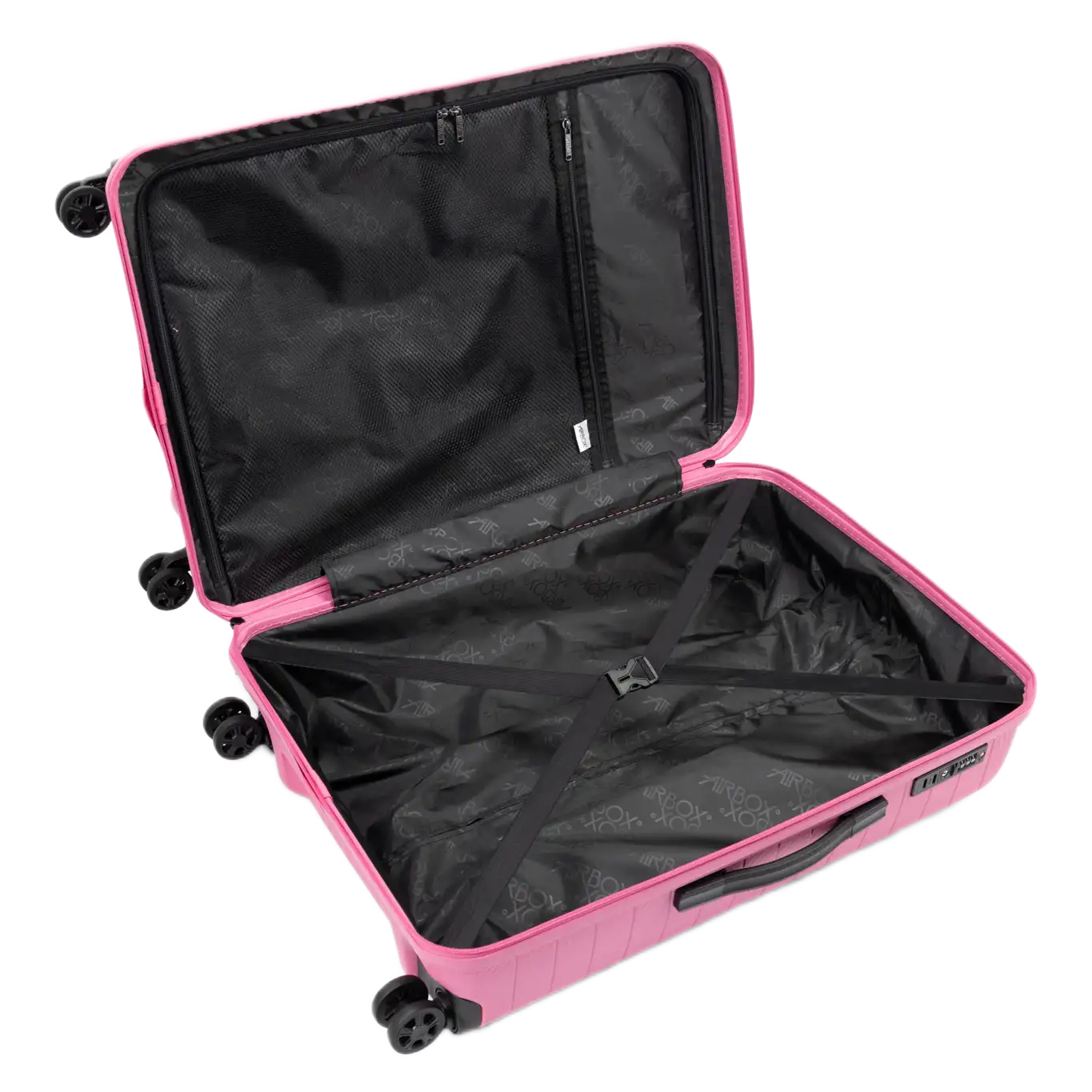 Airbox AZ18 stor pink kuffert, åben kuffert