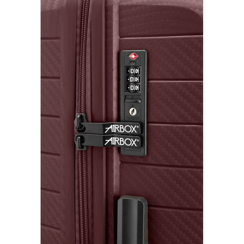 Airbox AZ18 Stor Kuffert, Cranberry Red, lås
