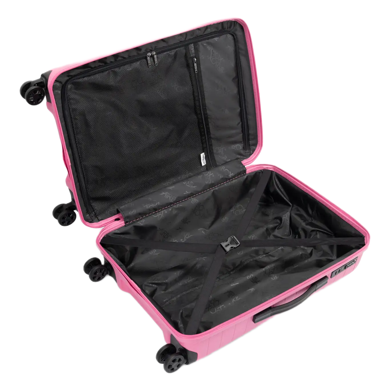 AirboxAZ18 Mellemstor Pink kuffert, åben