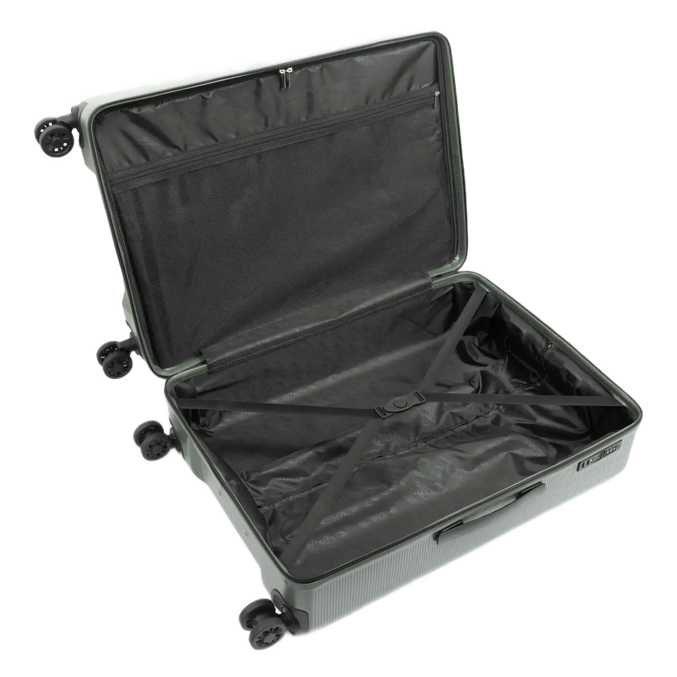 Airbox AZ26 Stor 75 cm Grøn Kuffert, åben