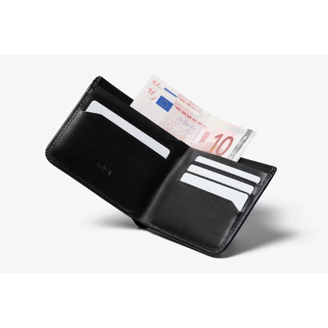 Bellroy Hide & Seek Pung Hi, Sort,åben  med kort og sedler