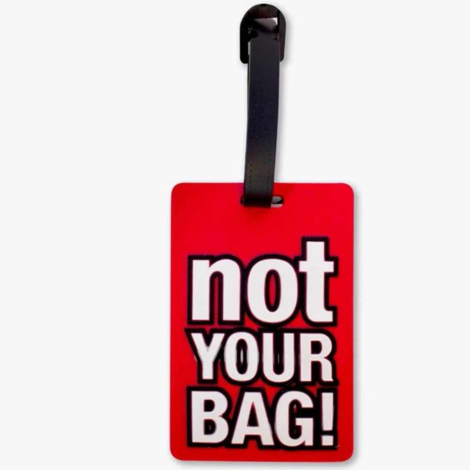 Not your bag bagage tag i rød