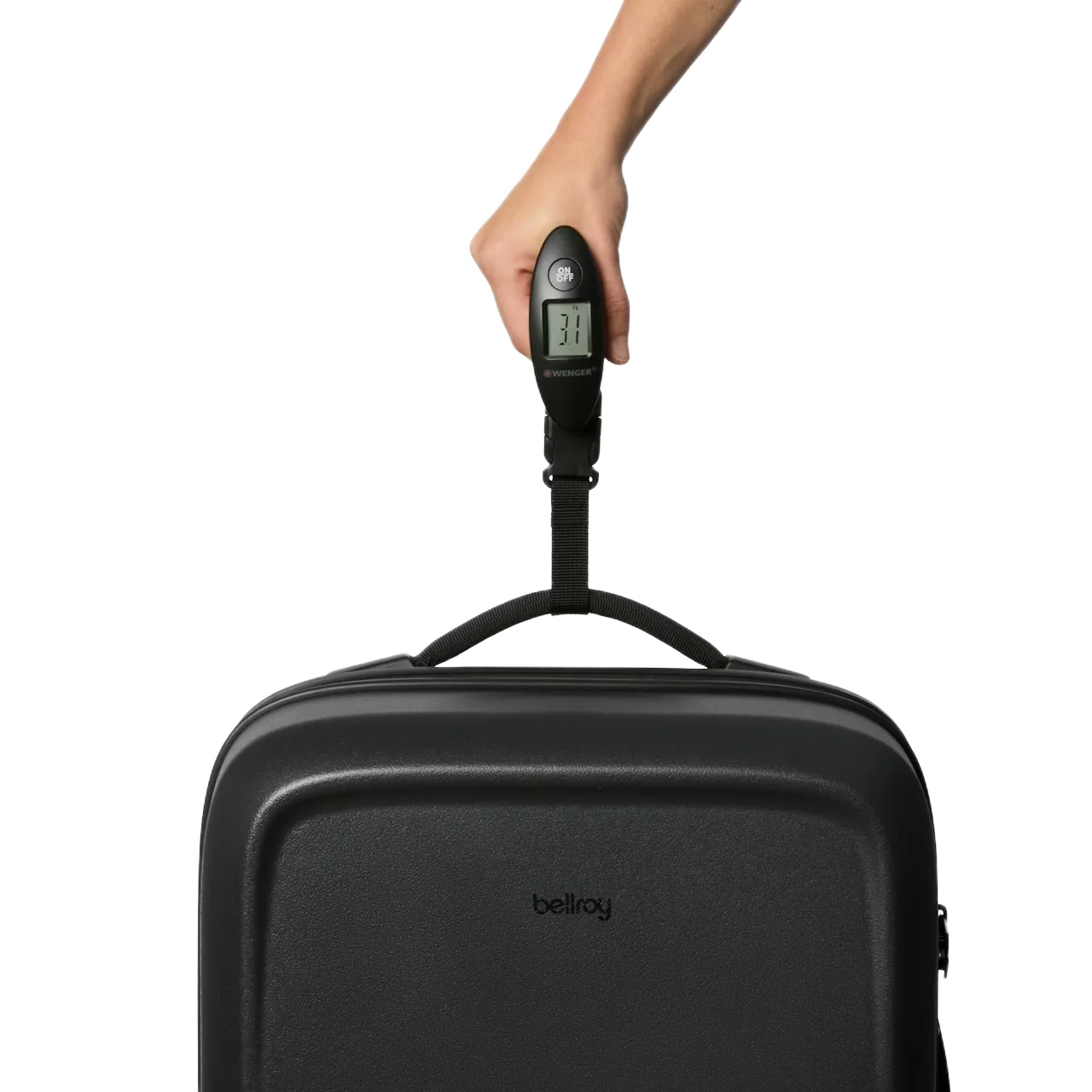 Bellroy Sort Transit Carry On kabinekuffert, håndtag