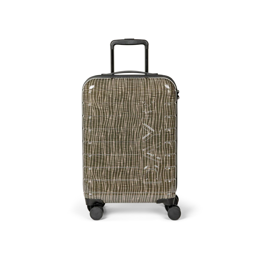 Day kuffert P-Liney 20 tommer håndbaggage kuffert, set forfra. Farve - Dark Olive