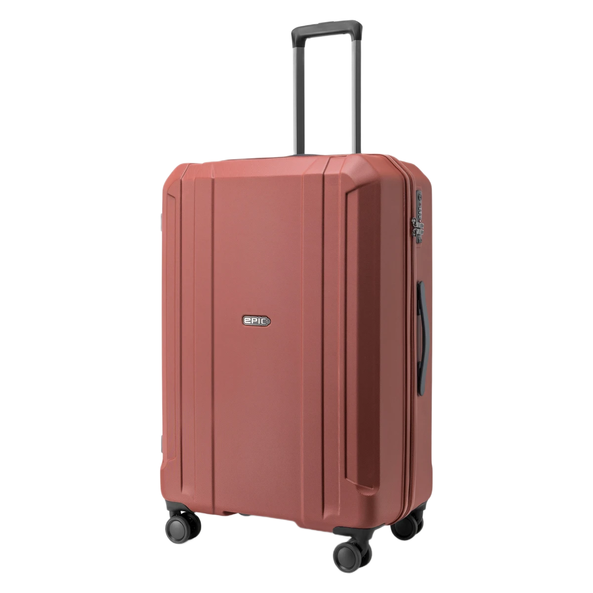 Epic Airwae Neo stor kuffert i farven Terracotta rose, set skråt forfra