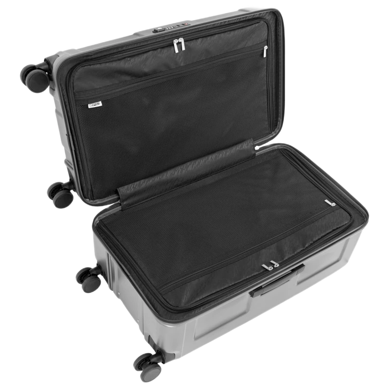 Epic Crate Trunk M 72 cm - Stealth Grey, åben