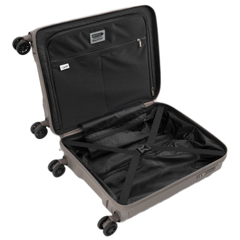 Epic Phantom SL kabinekuffert i farven StudioClay, åben