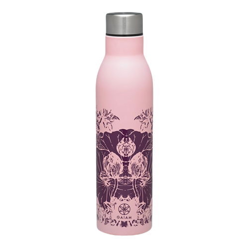 Gaiam Easy Grip drikkedunk 740 ml - Floral Pink