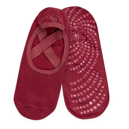 Gaiam Grippy Yoga Barre Sokker - Cherry Rasberry