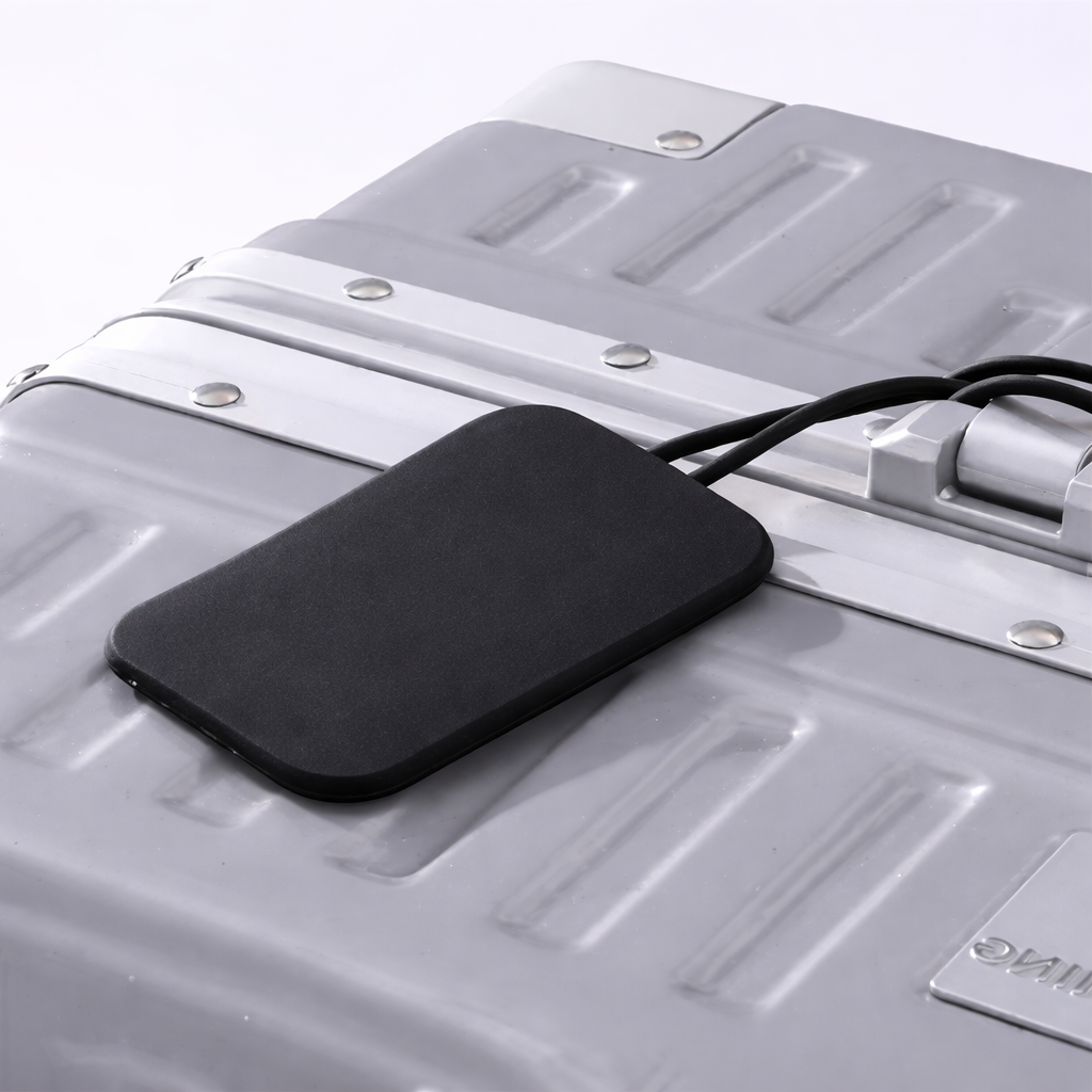 Sort silikone kuffertmærke