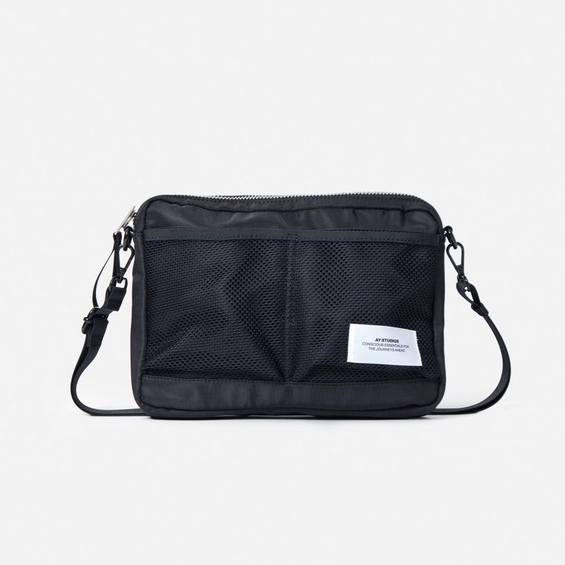 Sort Ay crossbody med mesh lommer