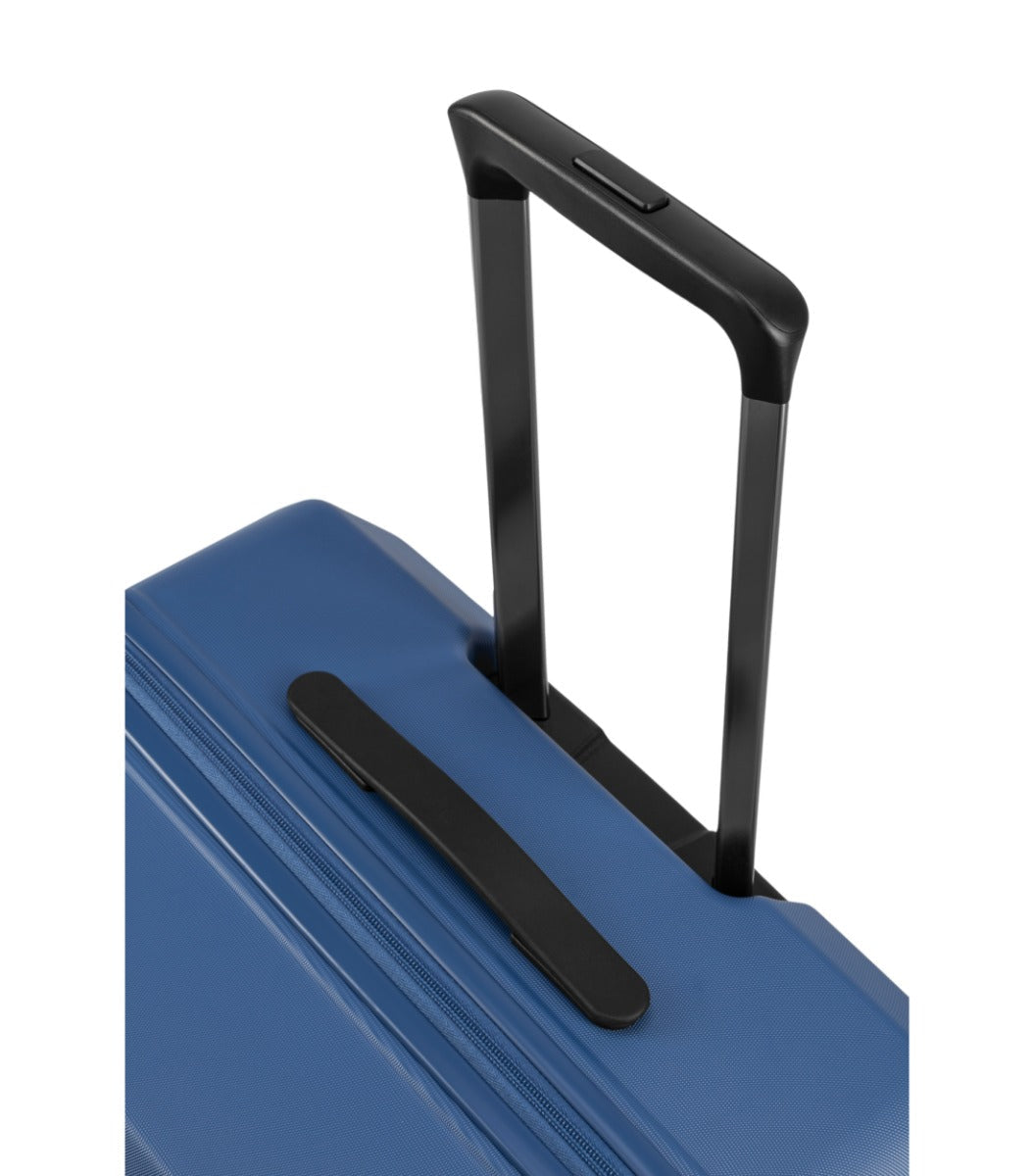 epic blå kuffert airwave neo model med træk og håndtag