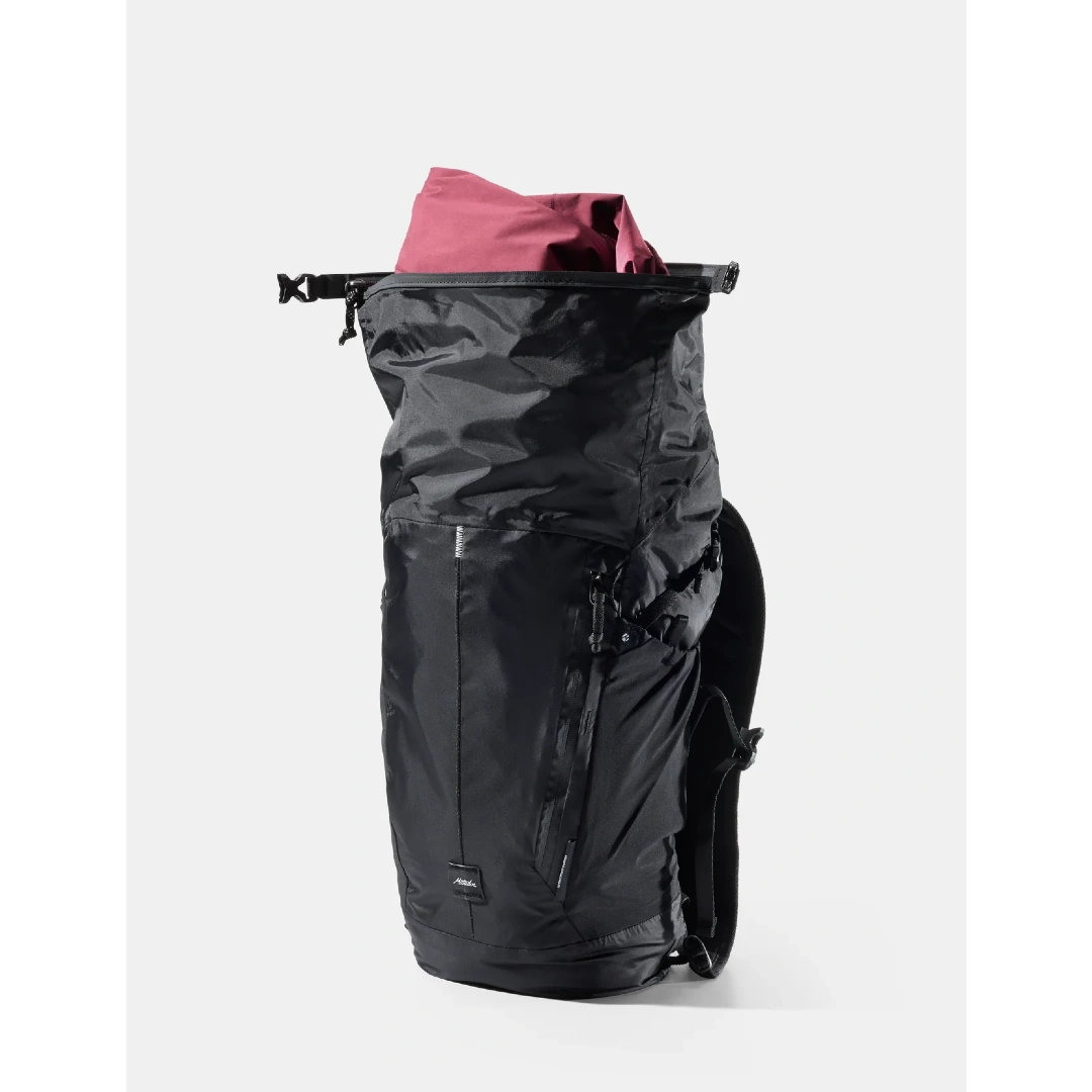 Matador vandtæt 18L packable backpack, sort,, åben rolltop