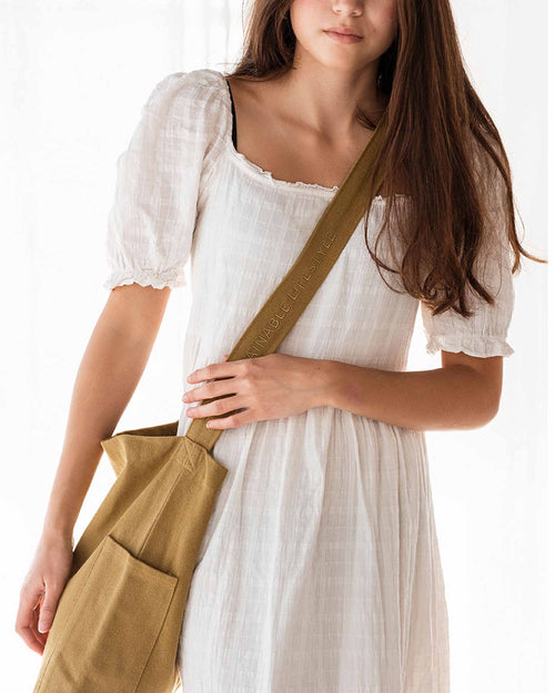 Tintok Mira Canvas Tote Bag - Olive