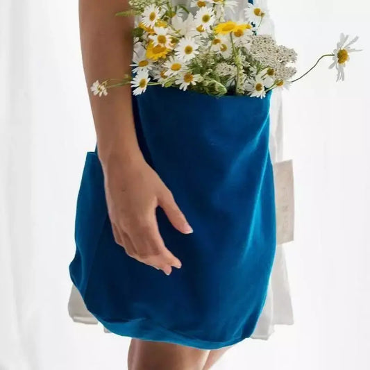 Pige med Mira Tintok Royal Blue med Blomster'