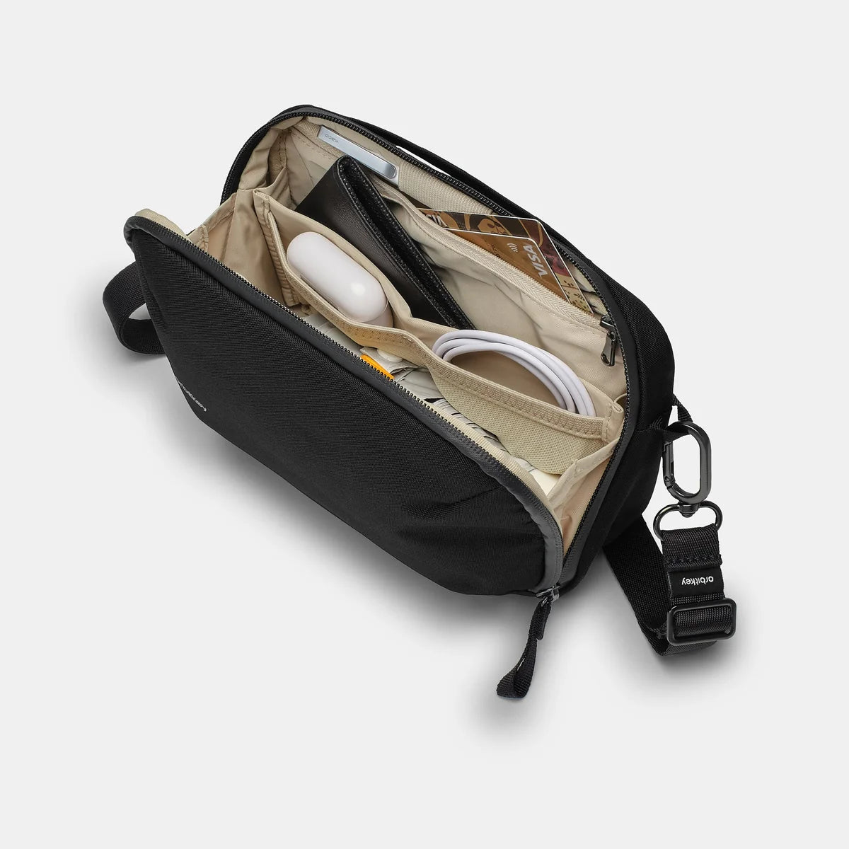 Orbitkey travel sling 3 liter, sort, åben