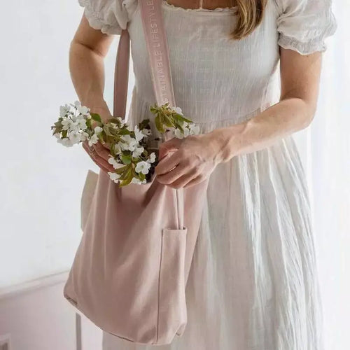 Tintok Mira Canvas Tote Bag - Rose