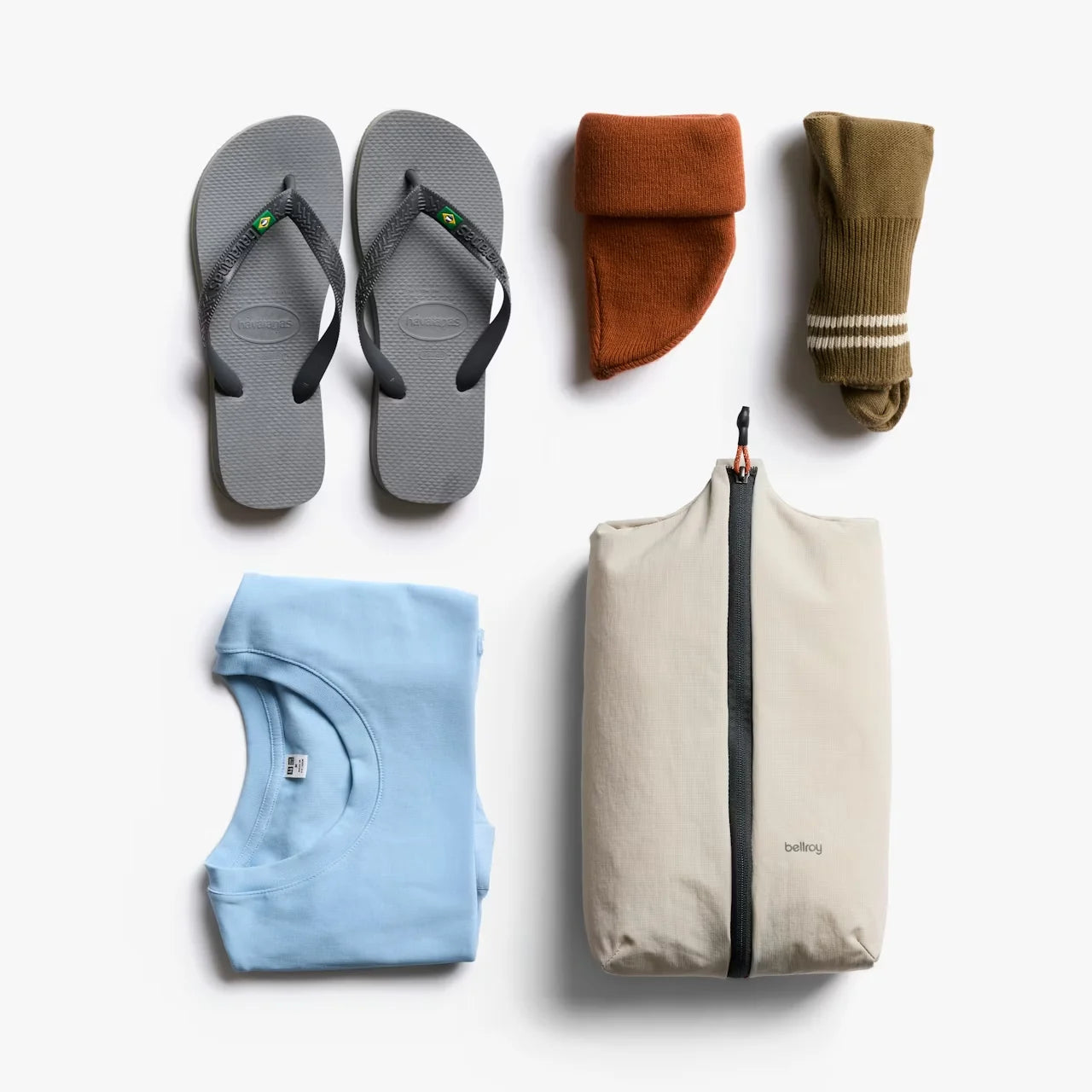 Bellroy packing caddy 8l ash med muligt indhold