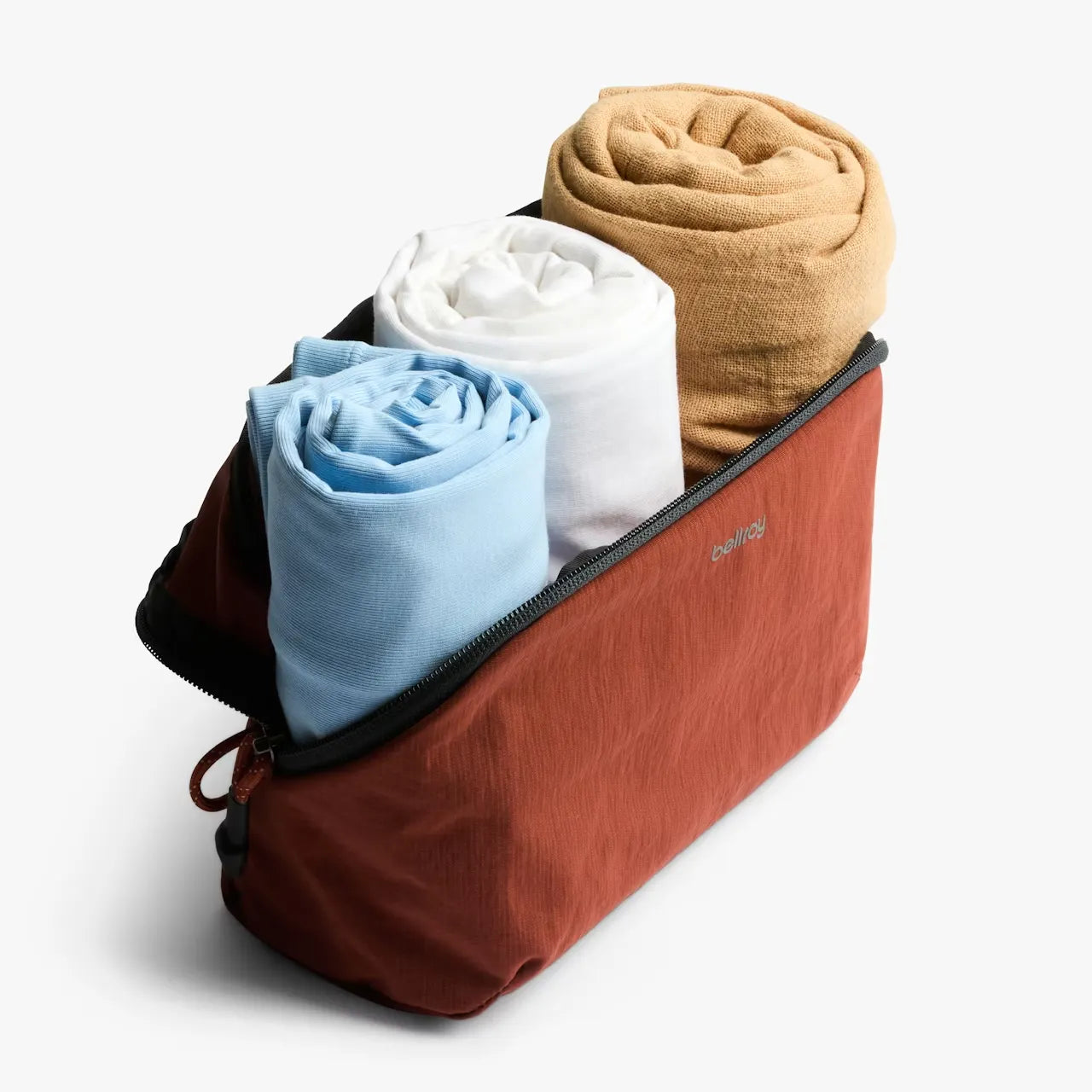 bellroy lite pouch 3 liter clay med inhold