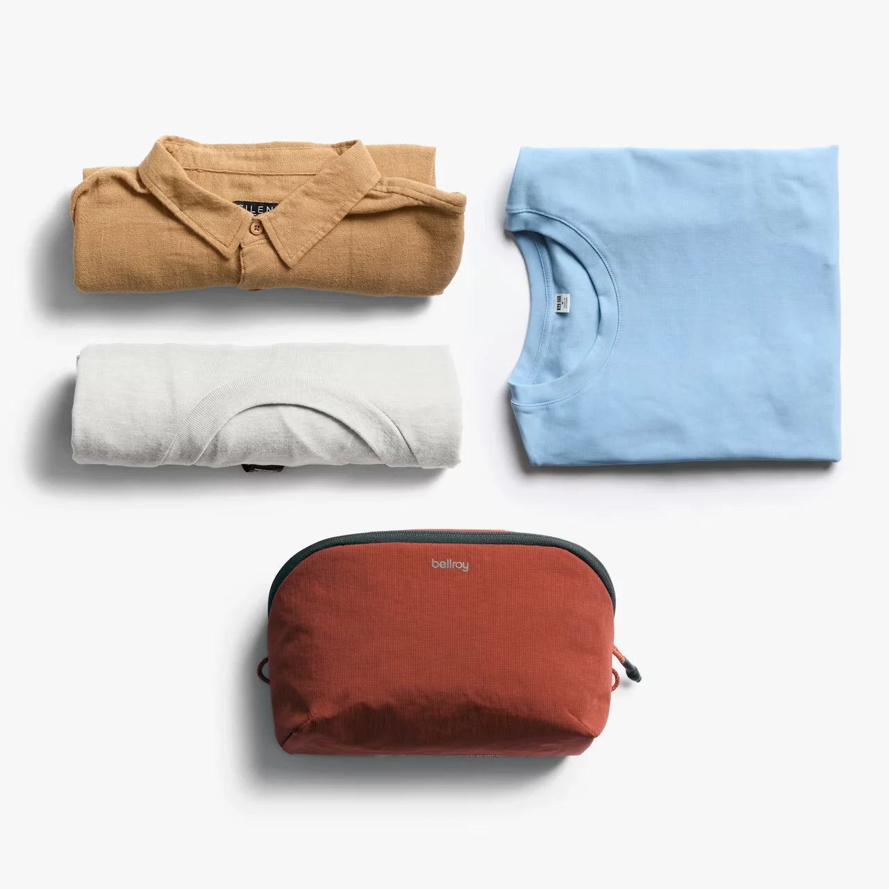 bellroy lite pouch 3 liter clay med mulig indhold