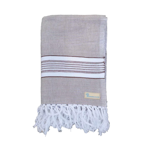 Casagalore brunstripet håndklæde