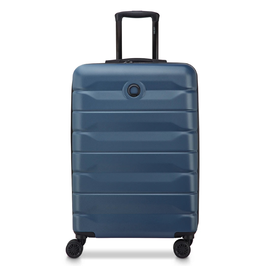 Delsey AIr Amour stor 77 cm blå kuffert, forfra