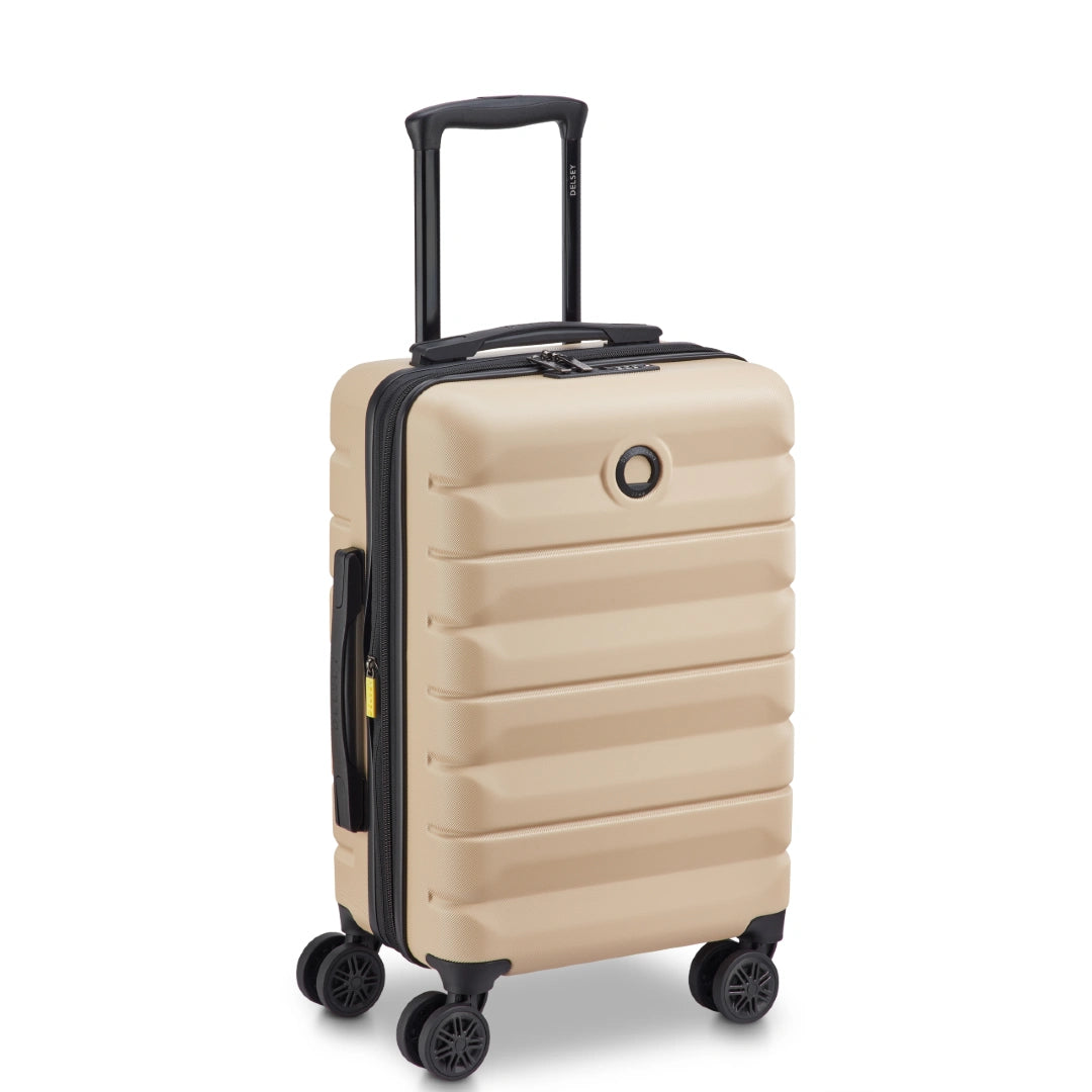 Delsey Air Armour kabinekuffert 55 cm sandfarvet , skråt forfra