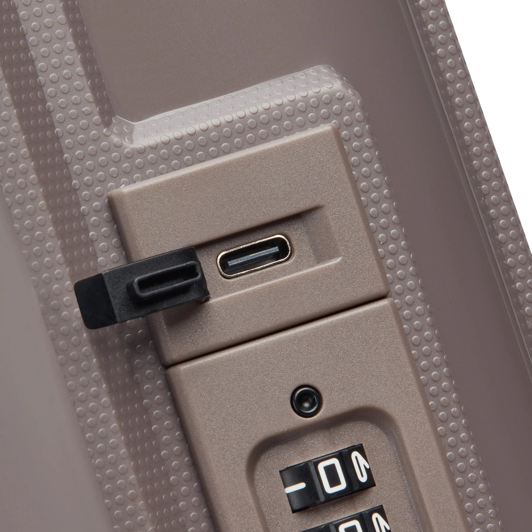 Delsey Lutece Slim kabinekuffert med ekspension 20-22 cm i brun, usb-stik