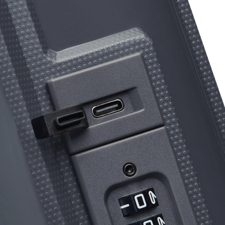 delsey lutece slim kabinekuffert med ekspension 55x40x20-22 cm, grafit,,usb-stik