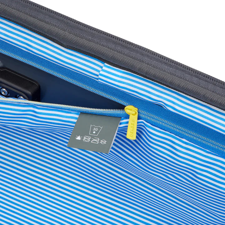 delsey lutece stor 76 cm kuffert i farven grafit, indvendig detalje
