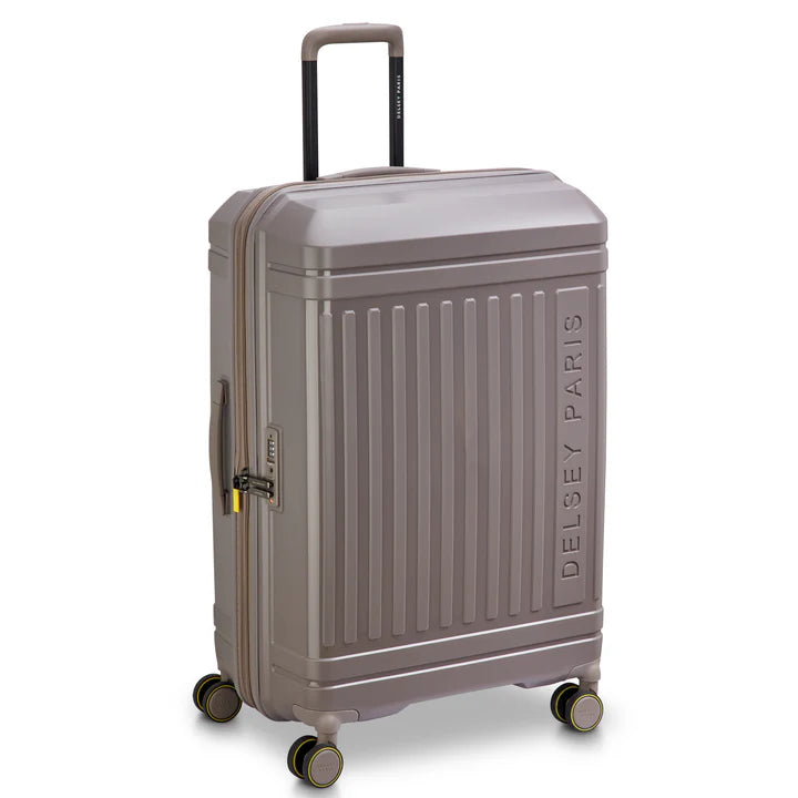 Delsey Lutece stor brun 76 cm kuffert, skråt forfra