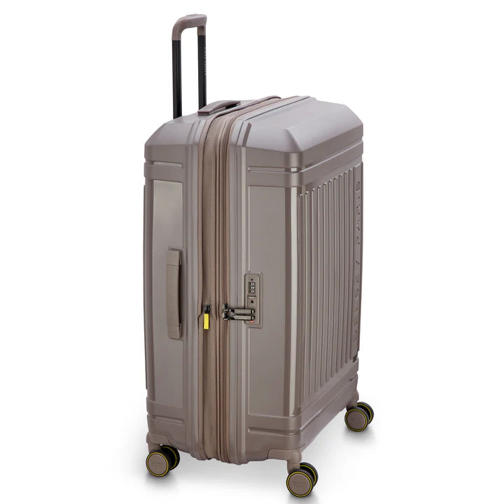 Delsey Lutece stor brun 76 cm kuffert, fra siden