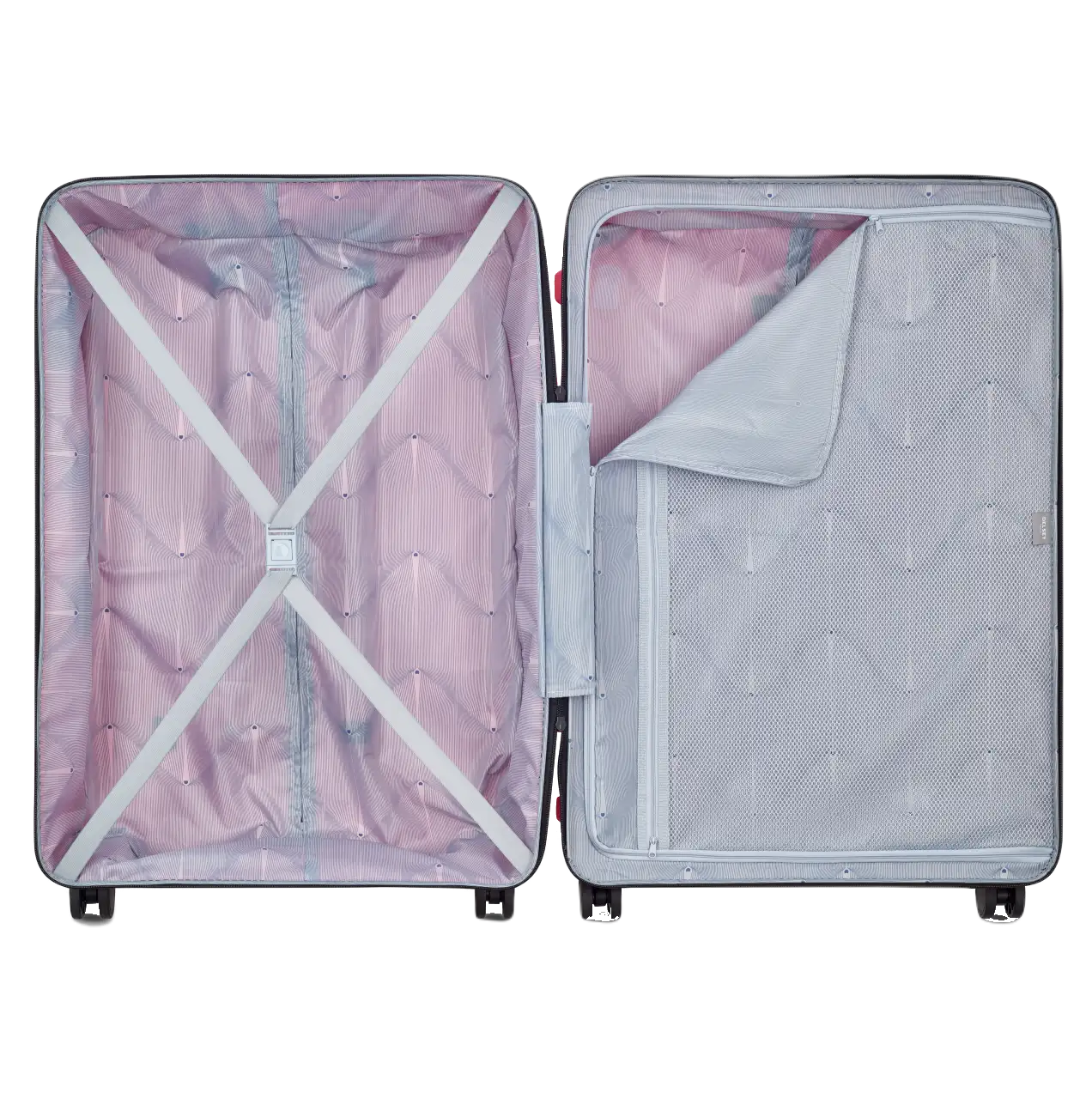 delsey ordener travelpink kuffert 77 cm åben