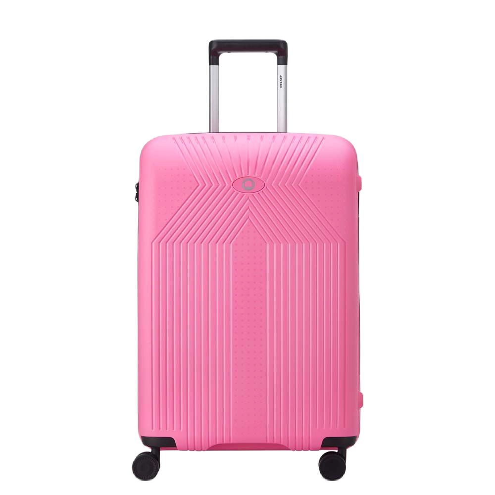 delsey ordener kuffert 66 cm i farven travel pink