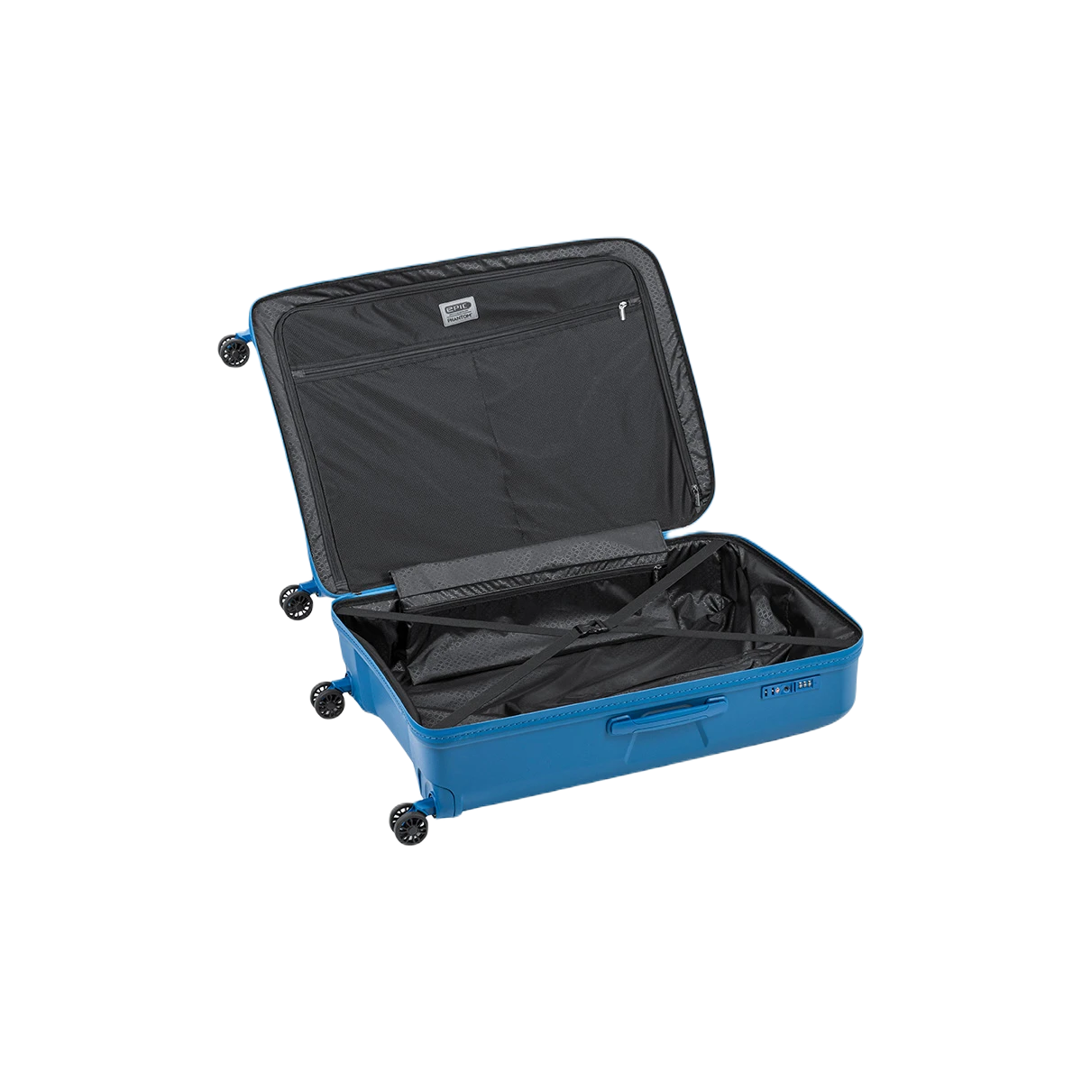 Epic Phantom SL blå kuffert medium (65cm), åben