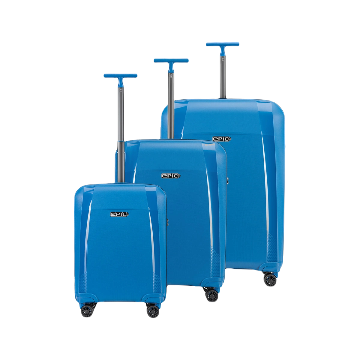 Epic Phantom SL blåt kuffertsæt, side om side