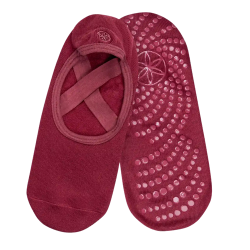Gaiam Grippy Yoga Barre Sokker - Cherry Rasberry