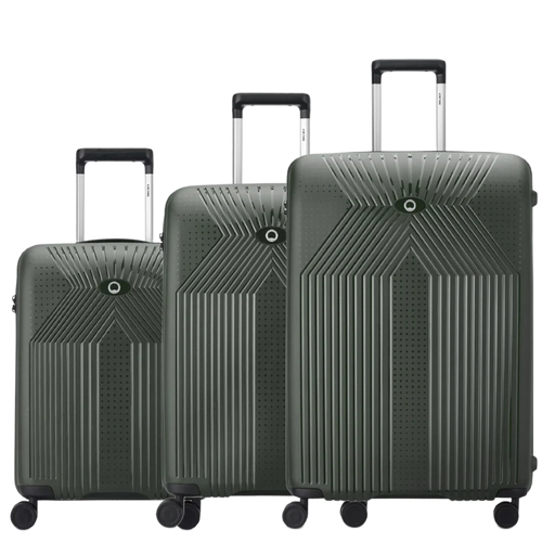 Delsey Ordener Kuffertsæt - Khaki/Grøn - 3 kufferter