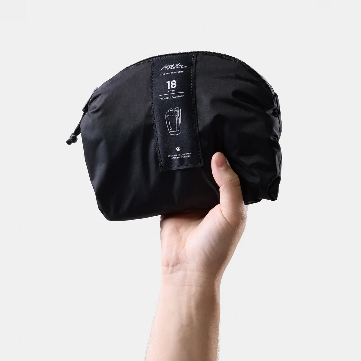 Matador 18L sort packable Daypack, sammenfoldet