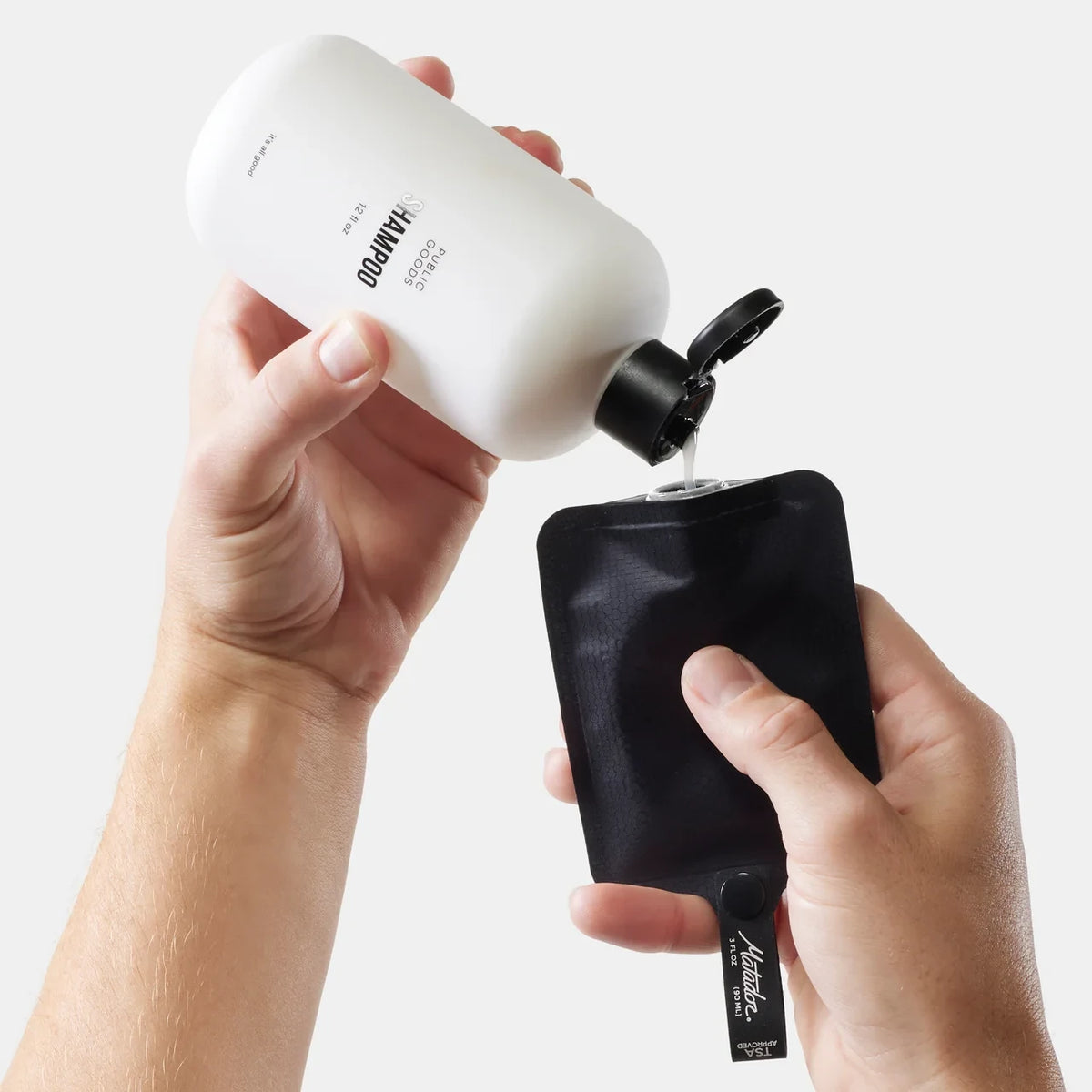 Matador flatpak toiletry bottle-, påfyldning