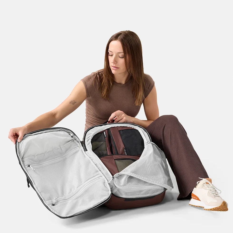 Matador packing cubes, sæt med 3 styk i farven garnet i rygsæk