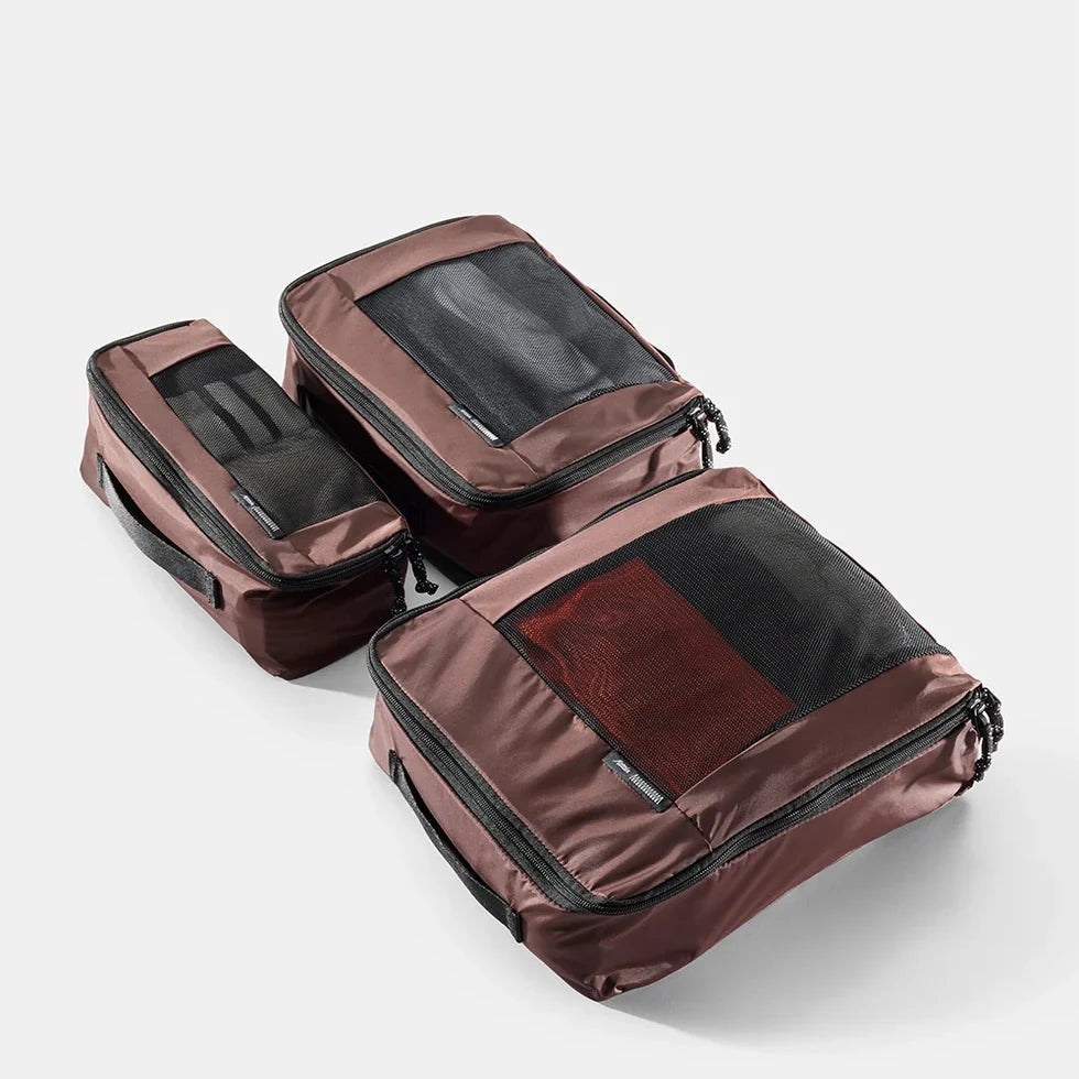 Matador packing cubes, sæt med 3 styk i farven garnet