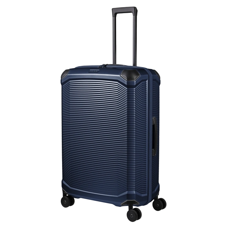 travelite millennium stor navy kuffert, skråt forfra